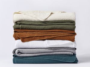 Organic Cotton Cascade Blanket and Shams - Matelasse