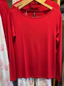 Organic Bamboo long sleeve shirt - Crimson