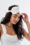 Charmeuse Silk Eye Mask with Travel Pouch - Natural White