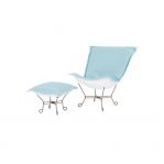Seascape Breeze Patio Puff Chair and Ottoman