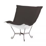 Seascape Charcoal Patio Puff Chair