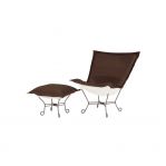 Seascape Chocolate Patio Puff Chair and Ottoman