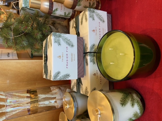 Thymes Frasier Fir Pine Needle Candle - Highly Scented Candles For A Luxury  Home Fragrance - Holiday Candles