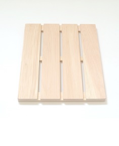 Hinoki Wood Bath Mat | Medium | Light Wood - The Citizenry