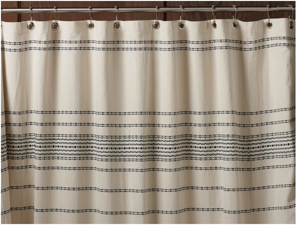 Ripple Stripe Cotton Shower Curtain