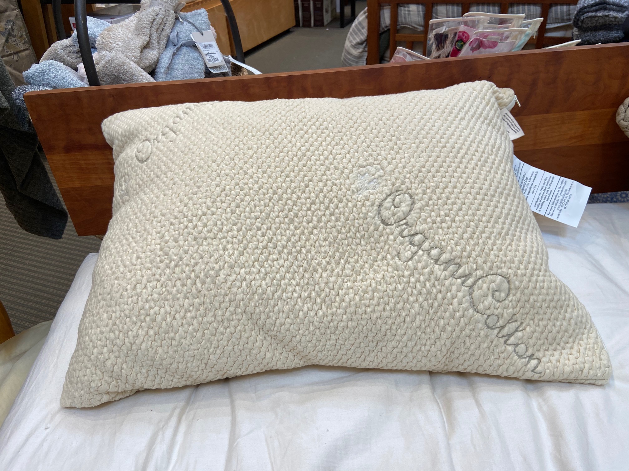 Standard Regular Fill Pillow Organic Cotton Natural Shredded Latex Filled 