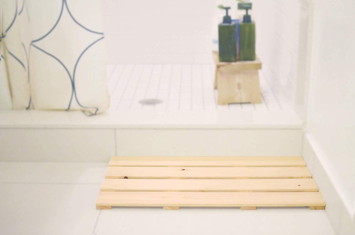 Hinoki Wood Bath Mat | Medium | Light Wood - The Citizenry