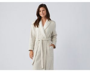 Organic Cotton & Linen Herringbone Robes