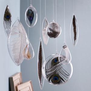 Floating Feather Bulb Ornaments