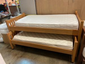 Sustainable Maple Kids Trundle Bed, Hi-Lo Bed System