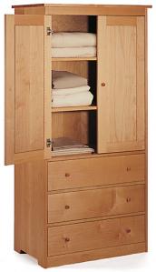 Pacific Maple Wardrobe Cabinet