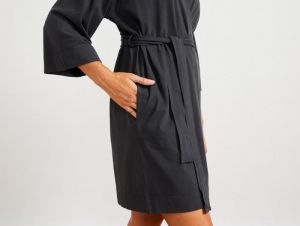 Organic Knit Kimono Robe - Short Robe