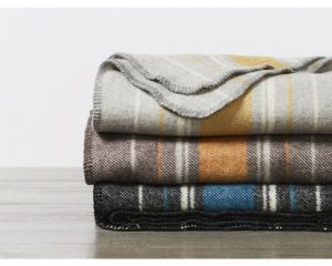 Diablo Striped Wool Throw Blankets