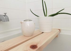 Hinoki Wood Tub Bench