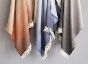 Wool Ombre Throw Blankets