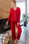 Amber Jersey Bamboo Pajama Set - Crimson
