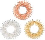 Acupressure Finger Massage rings are made of metal springs and come in a set of 3