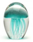 Recycled Blown Glass Jellyfish Baby - Turquoise