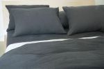 Eli Linen Cotton Bedding - Ebony 