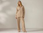 Organic Cotton Flannel Pajamas - Camel Heather