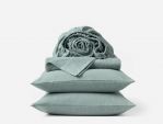 Cloud Brushed Organic Flannel sheets - Thyme Heather