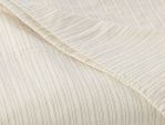 Organic Cotton Crinkled Percale - Undyed with Hazel-Rosehip Stripe Detail