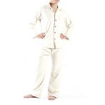 Organic Cotton Flannel Pajamas -Natural/Ivory