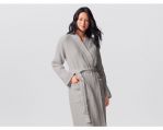 Organic Waffle Robe - Fog