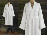 Organic Waffle Robe - White