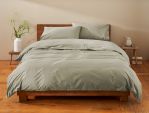 Organic Cotton Percale Duvet Cover - Laurel