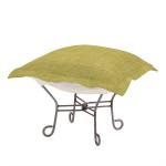 Scroll Puff Rocker Ottoman Coco Peridot