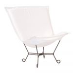 Seascape Natural White Patio Puff Chair