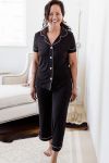 Tabitha Jersey Bamboo Pajama Set - Black