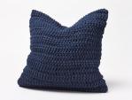 Woven Rope Pillow - Indigo