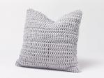 Woven Rope Pillow - Pewter
