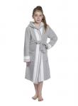 Cozychic Youth Robe Ocean with White Stripe