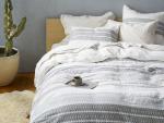 White with Grays Duvet Covers and Shams