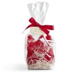 Bag of 6 mini pear candles - CRANBERRY RED