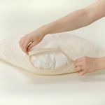 Organic Cotton sateen zippered pillow cover  