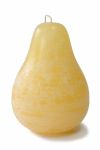 Pale Yellow - Unscented Pear Shaped Candle 