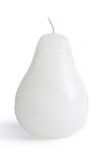 White - Unscented Pear Shaped Candle 