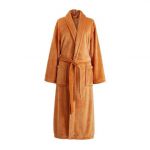 Ochre Plush Fleece Robe
