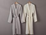 Organic Waffle Robes - Fog and Natural Undyed