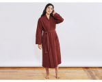 waffle robe burgundy