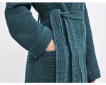 Organic Waffle Robe - Deep Ocean