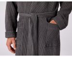 Waffle Robe Close up pocket - shadow