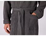 Waffle Organic Robe - Shadow-Close-up